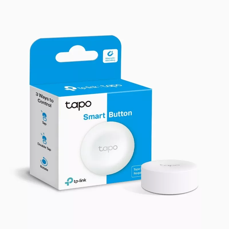 TP-Link Tapo Pulsante smart, wireless, bianco, parete, 868, 922 MHz, interno, Android, iOS