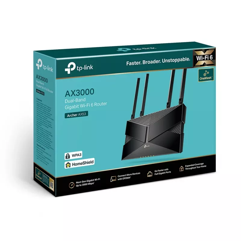 TP-Link Archer AX53 Router WLAN Gigabit Ethernet dual band (2,4 GHz / 5 GHz) nero