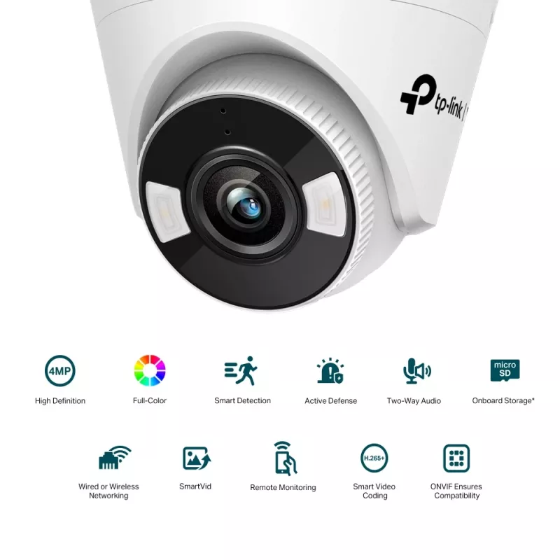 TP-Link VIGI Telecamera di rete a torretta 4MP Full-Color Wi-Fi