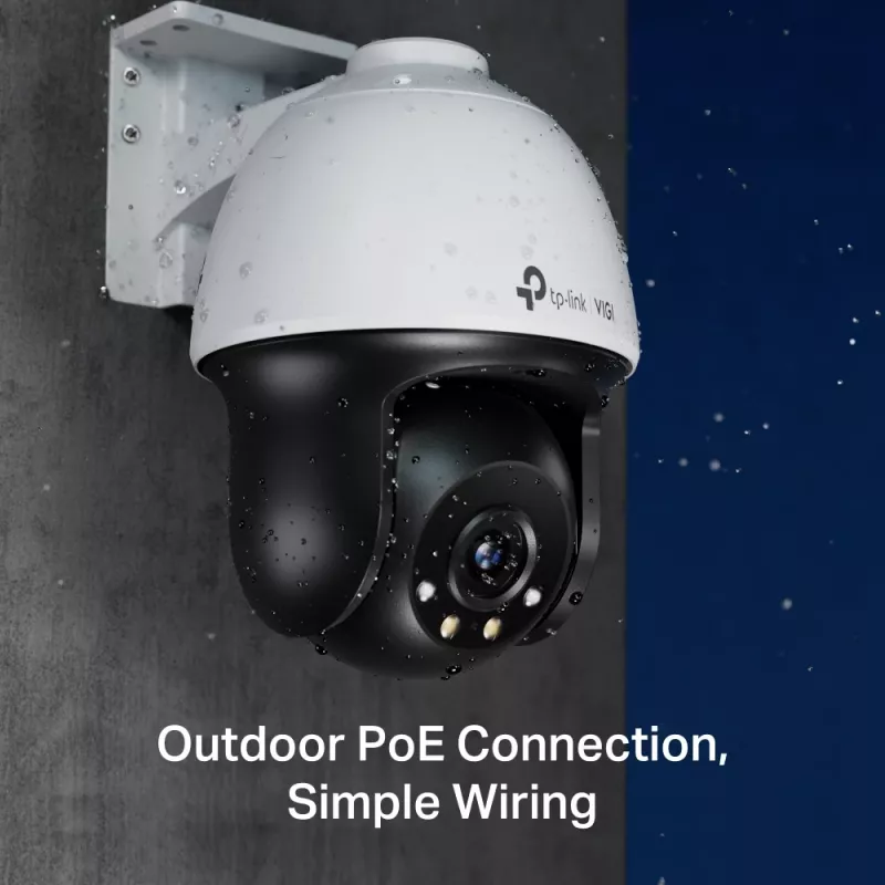 TP-Link VIGI Telecamera da esterno 4MP Full-Color con funzione pan/tilt e connessione di rete