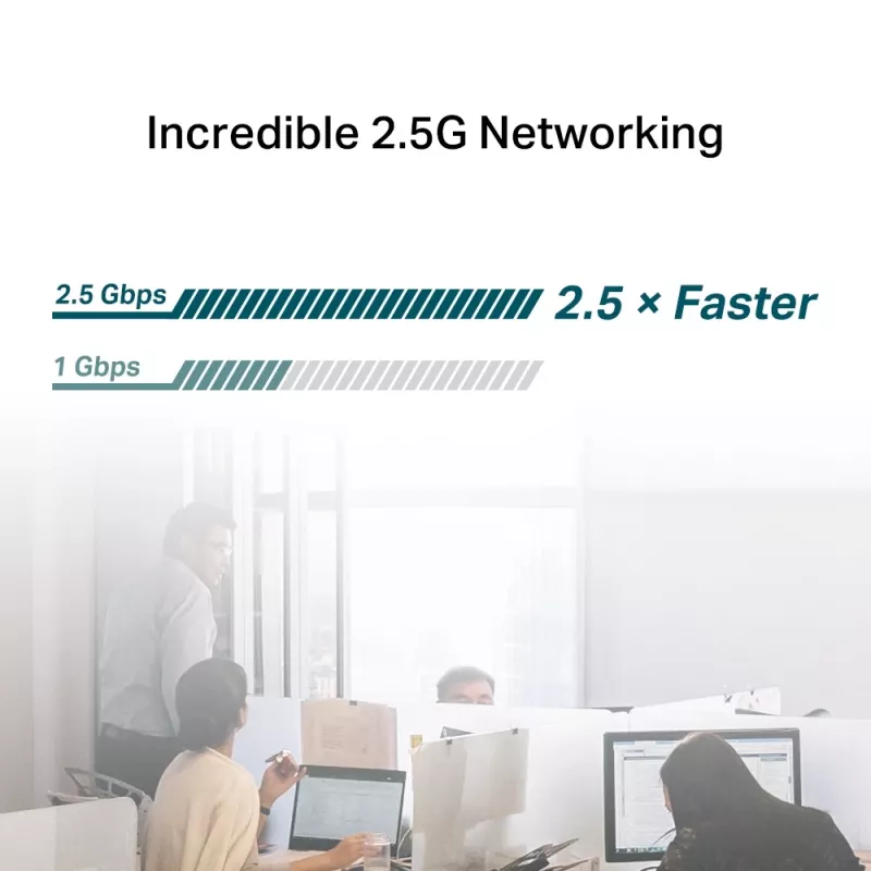 Adattatore di rete TP-Link 2.5 Gigabit PCIe, interno, cablato, PCI Express, Ethernet, 2500 Mbit/s, nero, grigio