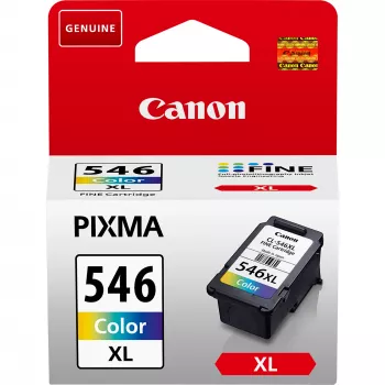 Cartuccia d'inchiostro Canon CL-546XL C/M/Y ad alta resa, resa elevata (XL), ciano, magenta, giallo, inchiostro pigmentato, 1 pz., 300 pagine, confezione singola