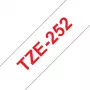 Nastro per laminazione Brother TZe252 24mm rosso su bianco
