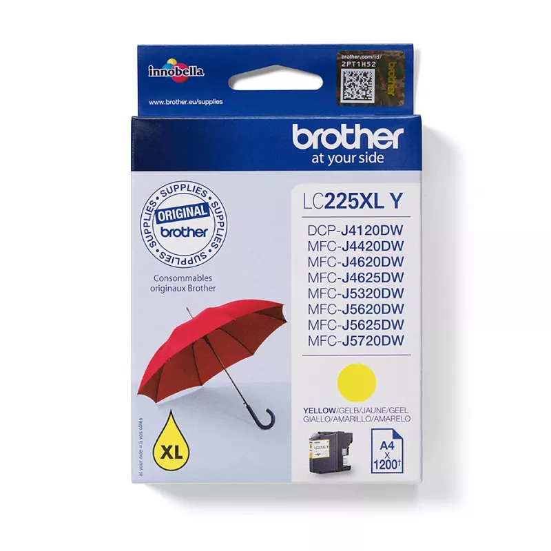Brother LC225XLY cartuccia d'inchiostro 1 pz. originale alta capacità (XL) giallo