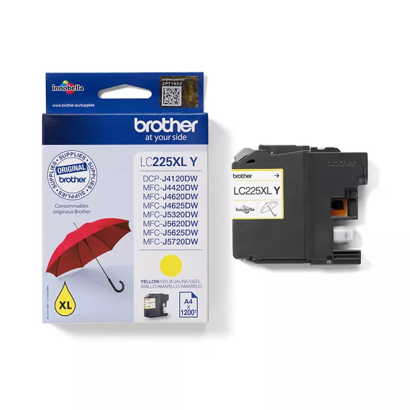 Brother LC225XLY cartuccia d'inchiostro 1 pz. originale alta capacità (XL) giallo