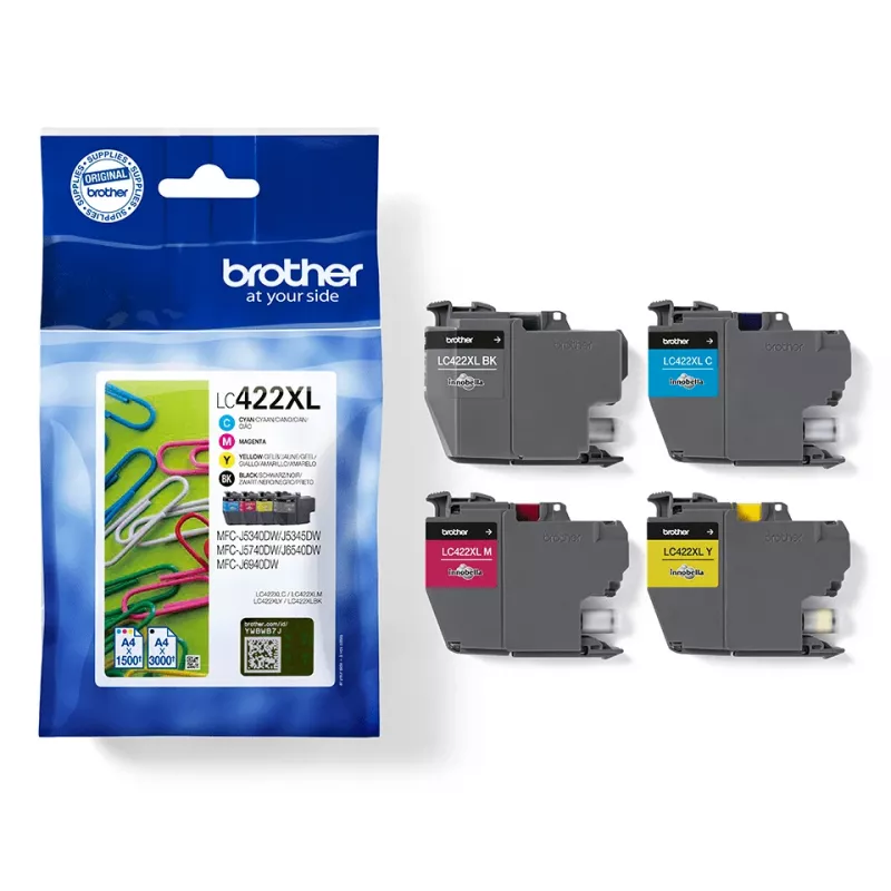 Brother LC422XLVAL cartuccia d'inchiostro 4 pz. originale nero, ciano, magenta, giallo