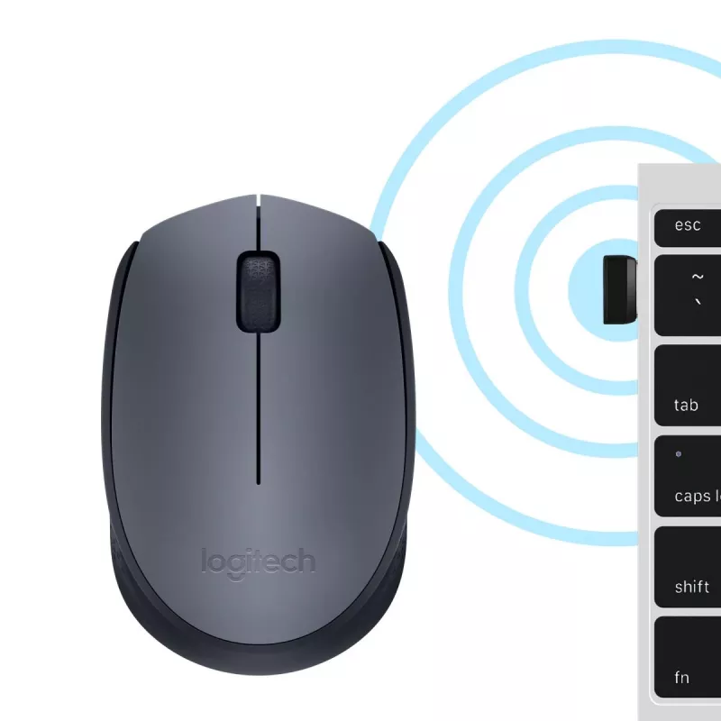 LOGITECH M170 mouse wireless grigio Emea