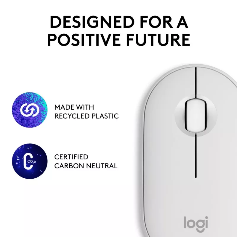 Mouse Logitech M350S bianco USB ottico wireless