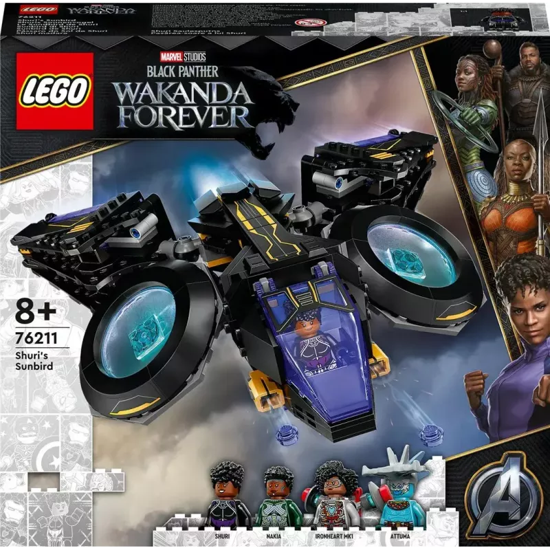 LEGO Marvel set 76211 Nave di Shuri — playset da costruire con minifigure