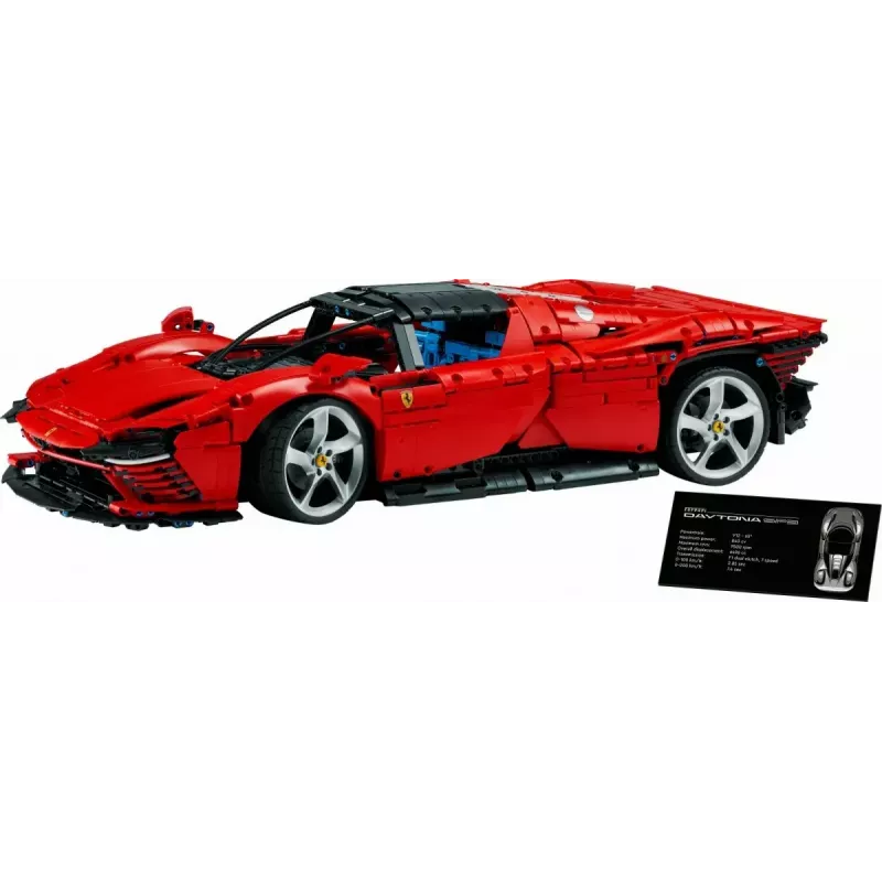 LEGO Technic set Ferrari Daytona SP3 in scala 1:8, 3 778 pezzi, rosso, 6,99 kg