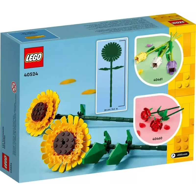 LEGO Botanical Collection 40524 Girasoli leggendari set da costruzione – 191 pezzi, modello da esposizione altezza 250 mm