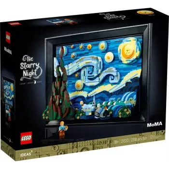 LEGO Vincent van Gogh Notte stellata set 3D da costruire, Ideas 21333, 2.316 pezzi, 18+