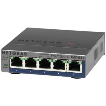 NETGEAR GS105E-200PES switch di rete managed L2/L3 Gigabit Ethernet (10/100/1000) grigio