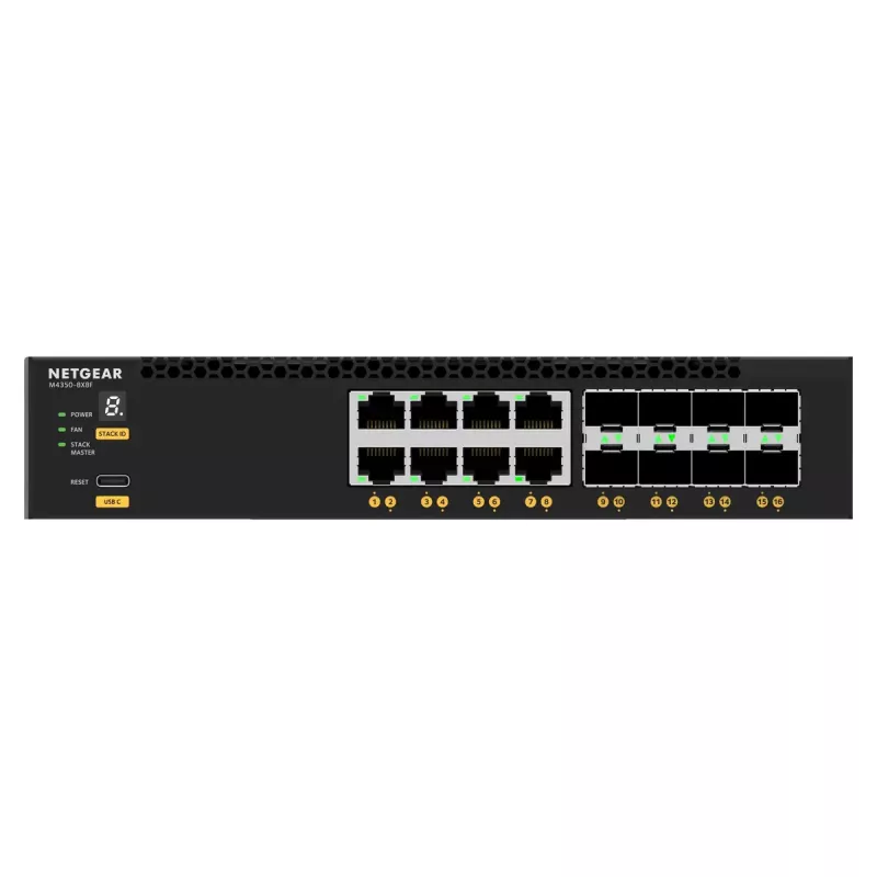 NETGEAR M4350-8X8F managed L3 10G Ethernet (100/1000/10000) 1U nero