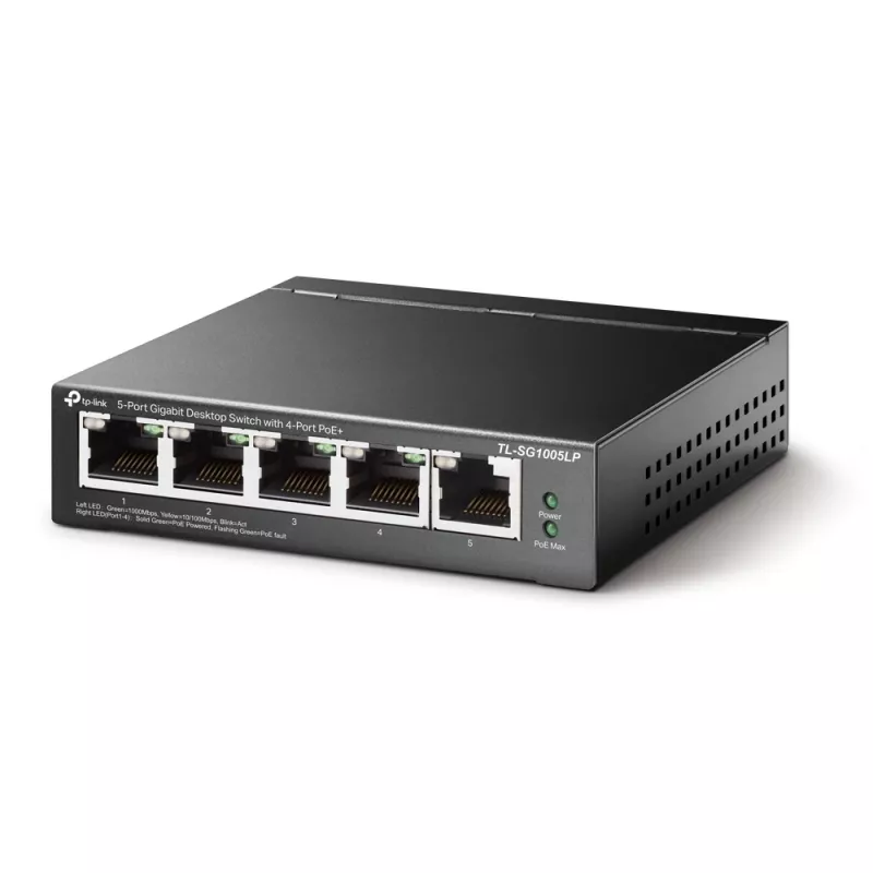 Switch di rete TP-Link TL-SG1005LP non gestito Gigabit Ethernet (10/100/1000) Power over Ethernet (PoE) nero