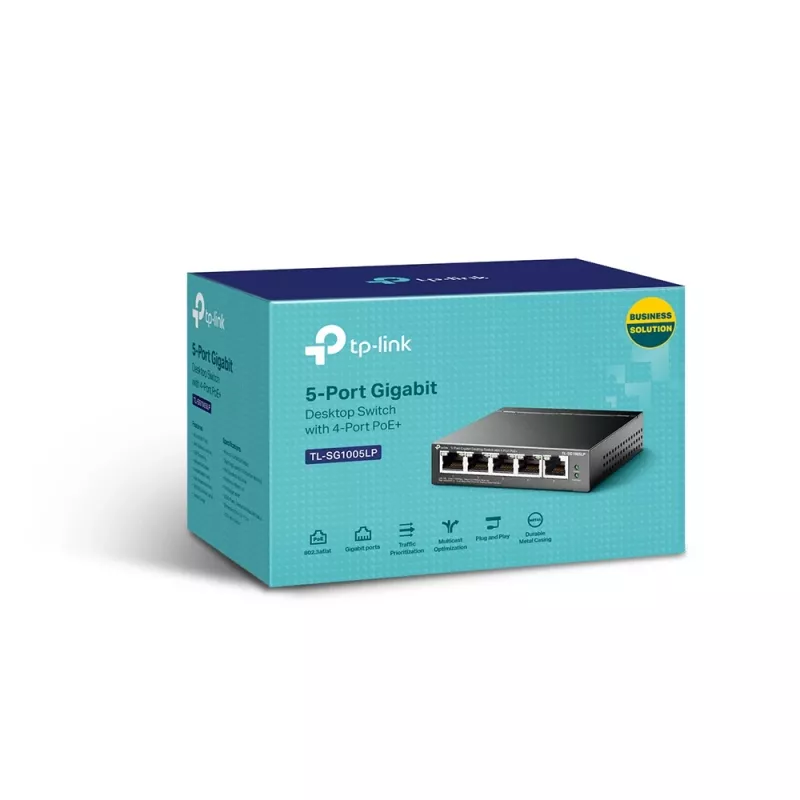 Switch di rete TP-Link TL-SG1005LP non gestito Gigabit Ethernet (10/100/1000) Power over Ethernet (PoE) nero