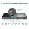 Switch PoE rackmount TP-Link 16 porte 10/100 Mbps + 2 porte Gigabit con 16 porte PoE+