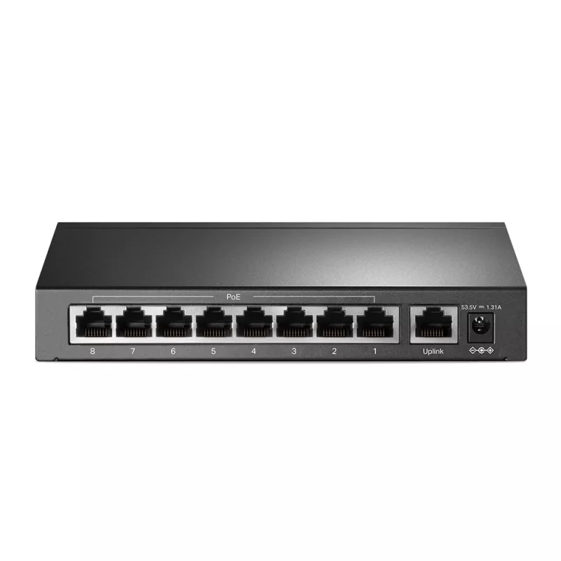 Switch desktop TP-Link 9 porte 10/100Mbps con 8 porte PoE+