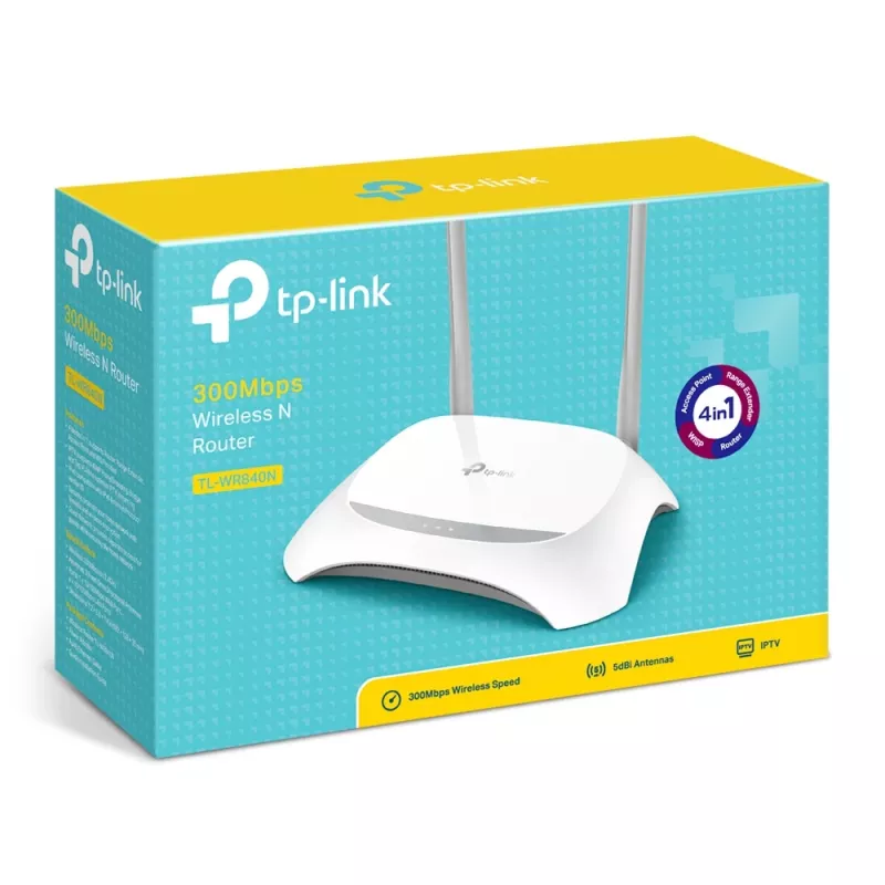Router wireless TP-Link TL-WR840N Fast Ethernet single-band (2,4 GHz) grigio, bianco