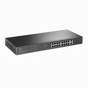 Switch rackmount TP-Link 18 porte Gigabit con 16 PoE+, non gestito, Gigabit Ethernet (10/100/1000), full duplex, Power over Ethernet (PoE), montaggio a rack, 1U