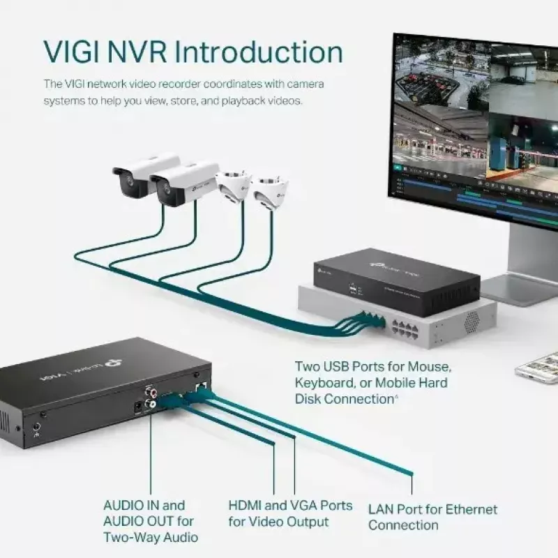 Videoregistratore di rete TP-LINK VIGI 8 canali