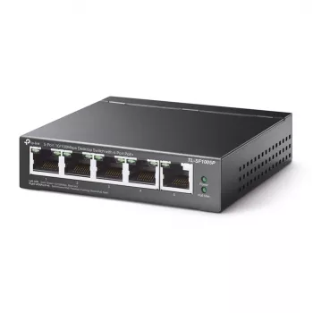 Switch PoE desktop TP-Link 5 porte 10/100Mbps con 4 porte, non gestito, Fast Ethernet (10/100), full duplex, Power over Ethernet (PoE)