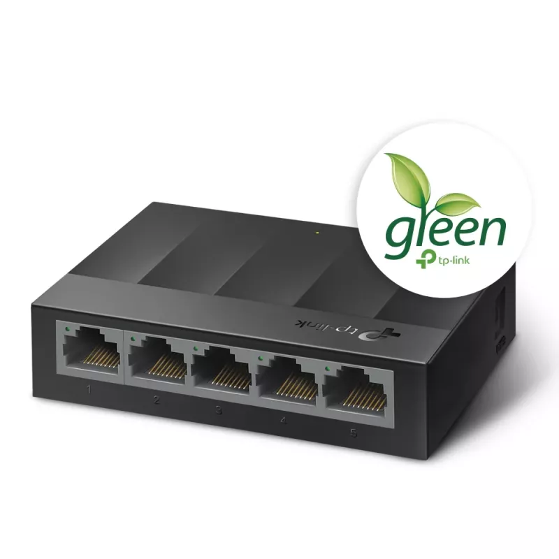 Switch di rete desktop TP-Link 5 porte 10/100/1000Mbps, non gestito, Gigabit Ethernet (10/100/1000), montaggio a parete