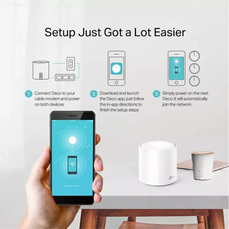 TP-Link AX1800 Whole Home Mesh Wi-Fi 6 System, confezione da 3