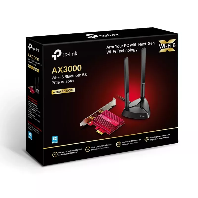 Adattatore PCIe TP-Link AX3000 Wi-Fi 6 Bluetooth 5.0