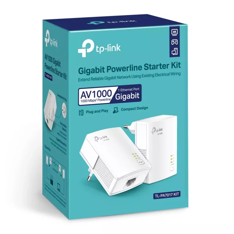 TP-Link TL-PA7017 KIT adattatore di rete PowerLine 1000 Mbit/s Ethernet LAN bianco 2 pezzi