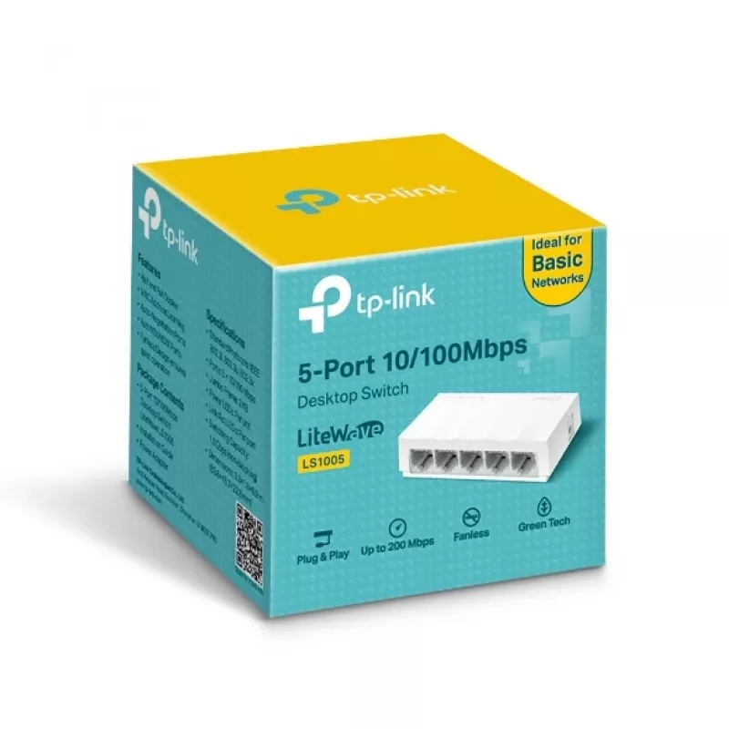 Switch di rete TP-Link LS1005 non gestito Fast Ethernet bianco