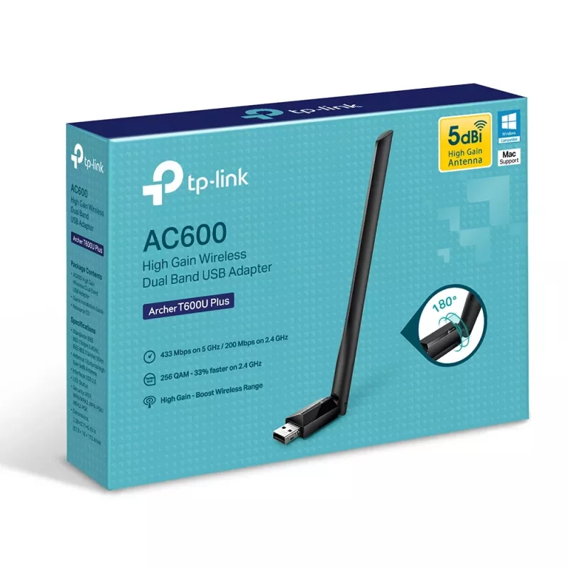 Adattatore USB wireless dual band high gain TP-Link AC600
