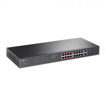 Switch PoE non gestito TP-Link 16 porte 10/100Mbps + 2 porte Gigabit