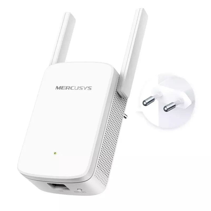 Ripetitore di portata WLAN MERCUSYS ME30 AC1200 — dual band 802.11b/g, 2 antenne esterne, 1x RJ-45