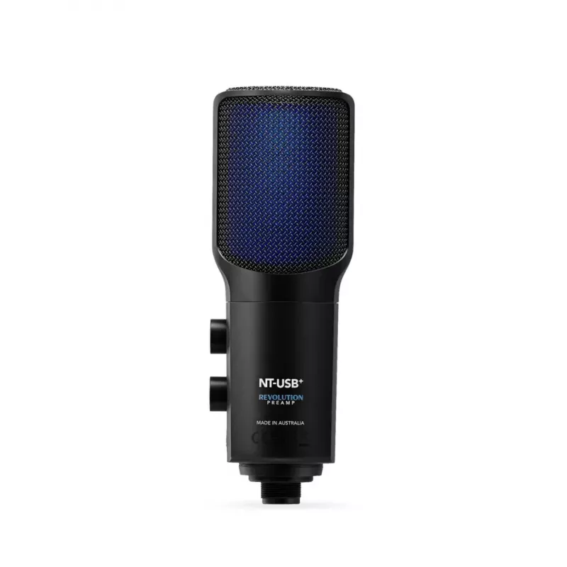 Microfono a condensatore USB per PC RØDE NT-USB+ — cardioide, 24 Bit/48 kHz, 20–20000 Hz, uscita cuffie 3,5 mm, USB-C, nero