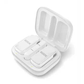 Microfono a clip RØDE Wireless Micro — lavalier USB wireless, 20–20000 Hz, 24 Bit, portata 100 m, bianco