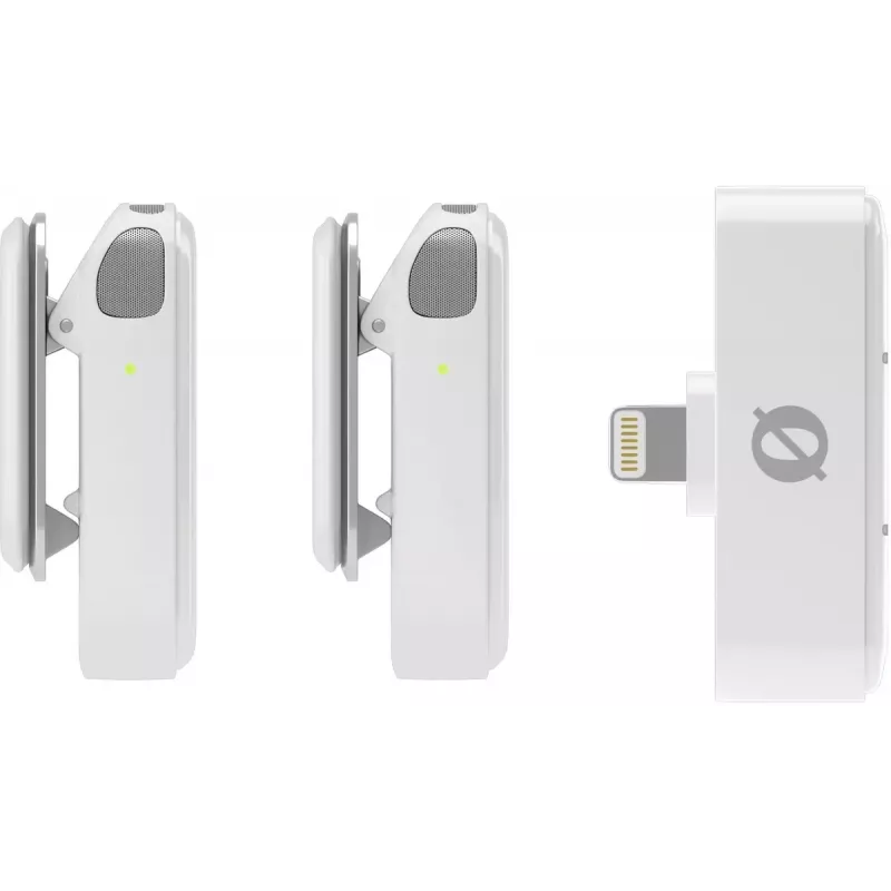 Sistema microfonico wireless Rode Wireless Micro Lightning – omnidirezionale, 48 kHz/24 Bit, batteria 7 h, portata 100 m, bianco