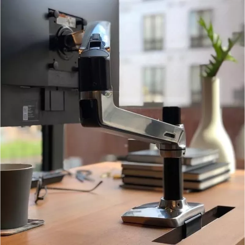 Braccio da scrivania Ergotron LX per monitor LCD, alluminio lucido