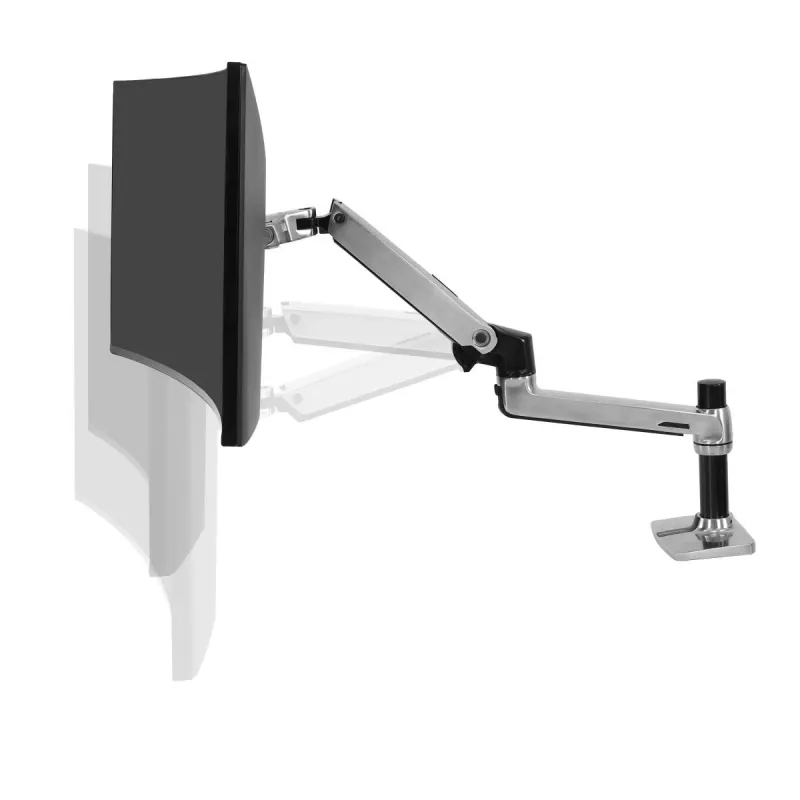 Braccio da scrivania Ergotron LX per monitor LCD, alluminio lucido
