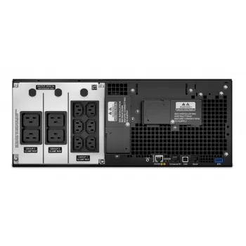 APC Smart-UPS On-Line SRT6KRMXLI - 6kW/VA, 6x C13 + 4x C19 + uscita monofase a cablaggio fisso, montaggio a rack, NMC integrata