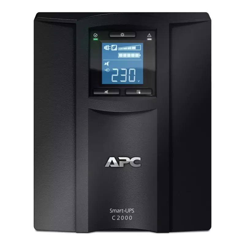 APC Smart-UPS C, Line Interactive, 2000VA, Tower, 230V, 6x uscite IEC C13+1x IEC C19, comunicazione USB e seriale, AVR, LCD grafico