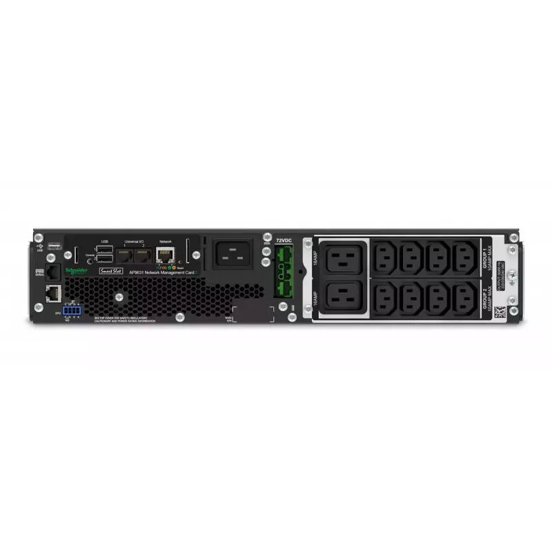 APC Smart-UPS On-Line SRT2200RMXLI-NC - 2200VA, 8x C13 e 2x C19, montaggio a rack, NMC
