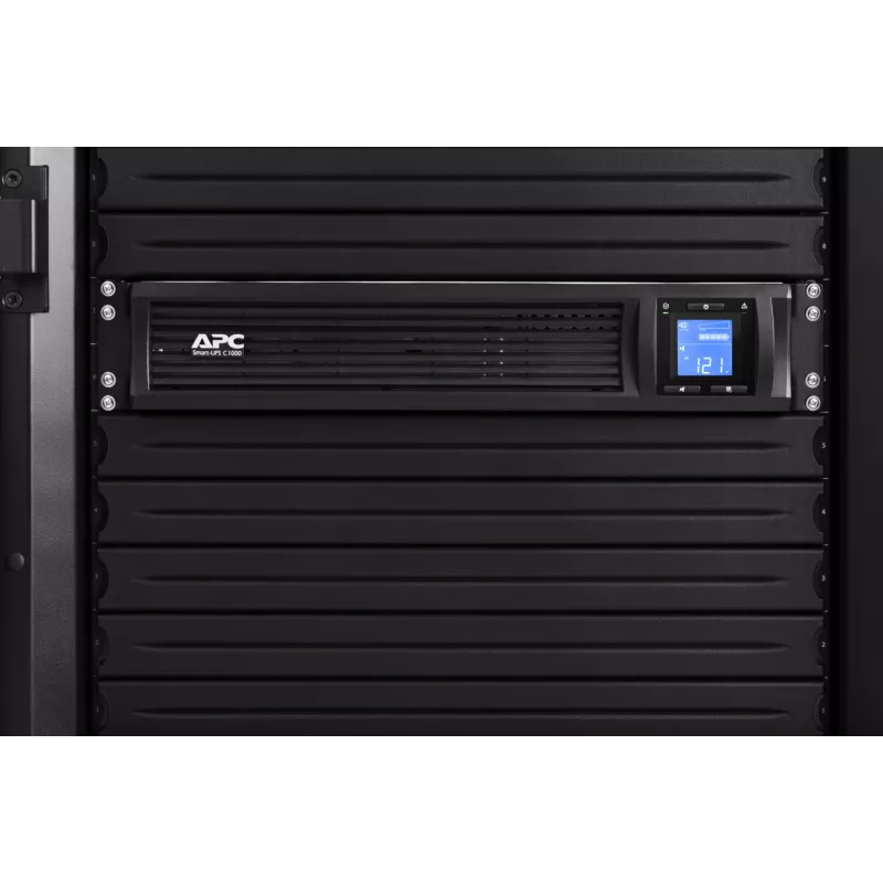 APC Smart-UPS C, Line Interactive, 1000VA, Rackmount 2U, 230V, 4x uscite IEC C13, porta SmartConnect, comunicazione USB e seriale, AVR, LCD grafico