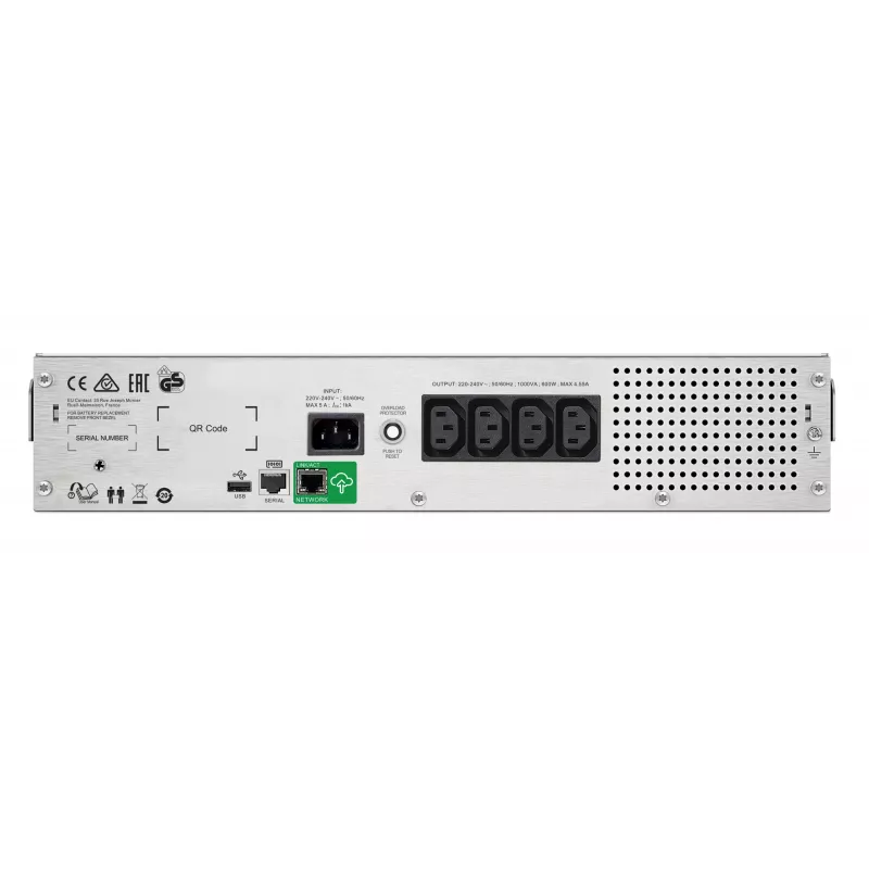 APC Smart-UPS C, Line Interactive, 1500VA, Rackmount 2U, 230V, 4x prese IEC C13, porta SmartConnect, comunicazione USB e seriale, AVR, LCD grafico