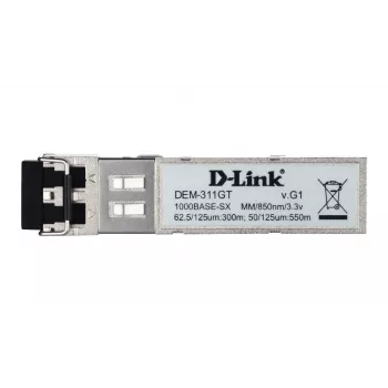 D-Link Mini-GBIC SFP 1 porta su 1000BaseSX, 550 m per tutti