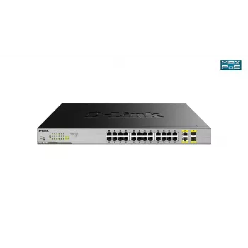 Switch D-Link 24 porte desktop Gigabit unmanaged PoE con 2 porte combo 100/1000Mbps