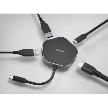 Hub USB-C 4-in-1 D-Link con HDMI e Power Delivery