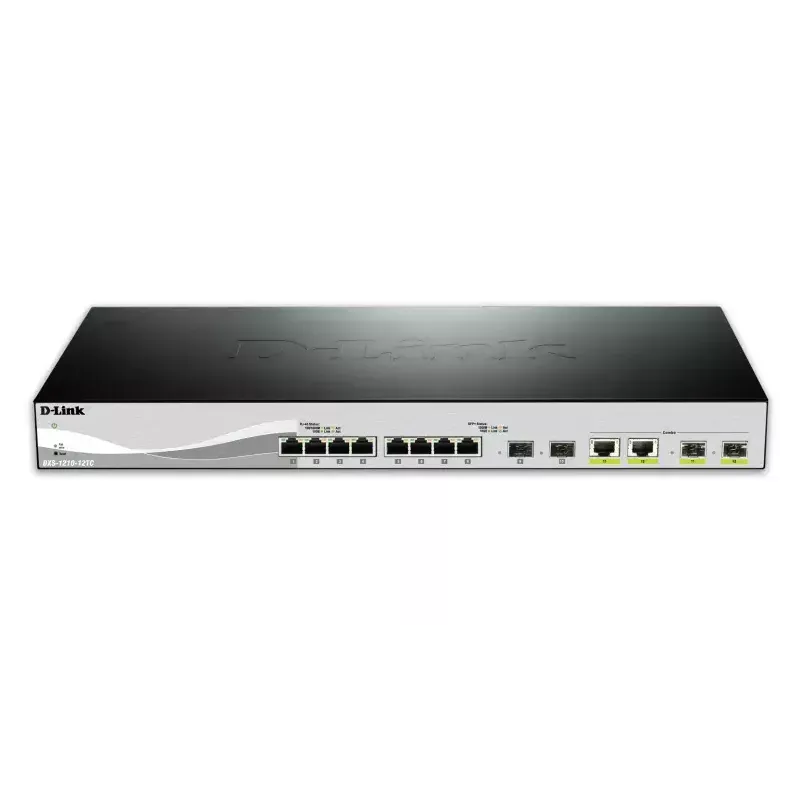 D-Link DXS-1210-12TC/E switch di rete managed L2 10G Ethernet (100/1000/10000) 1U nero, argento