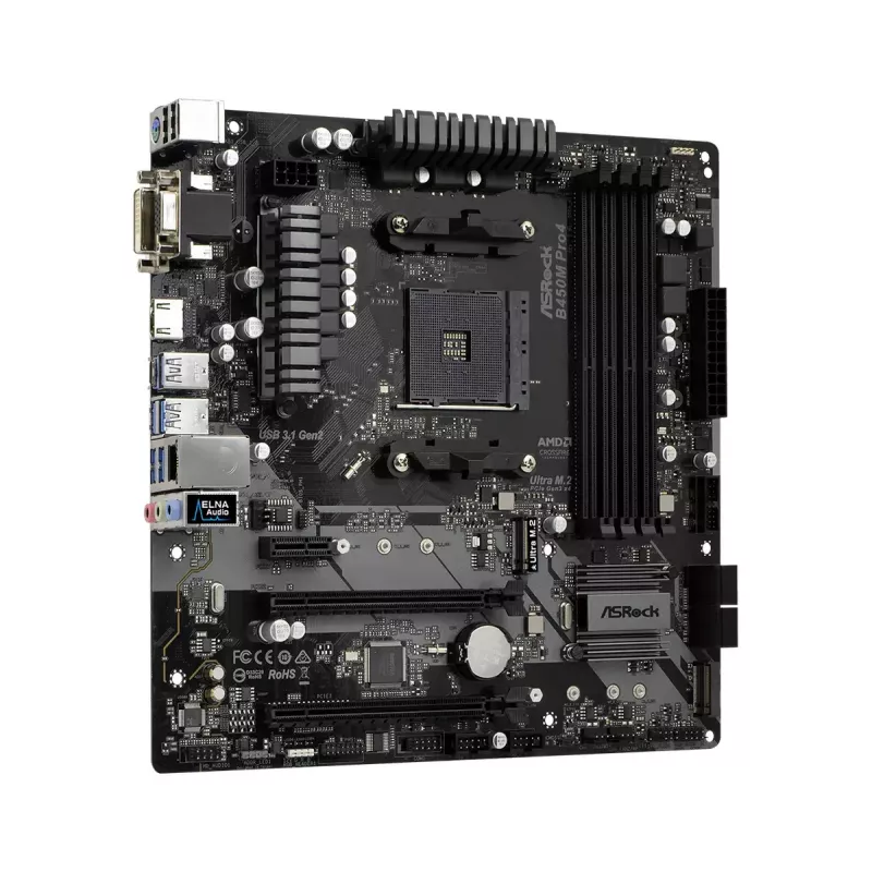 Scheda madre ASRock B450M PRO4 AMD B450 socket AM4 micro ATX