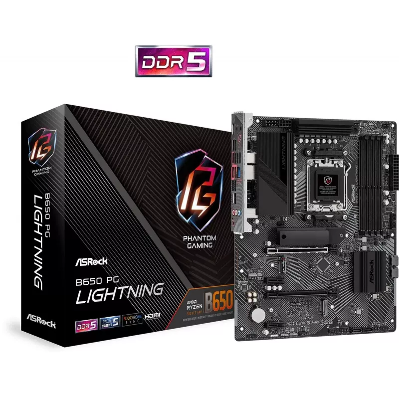 Scheda madre ASRock B650 PG Lightning AM5 AMD B650 USB 3.2 SATA 3 audio HD 7.1ch ATX